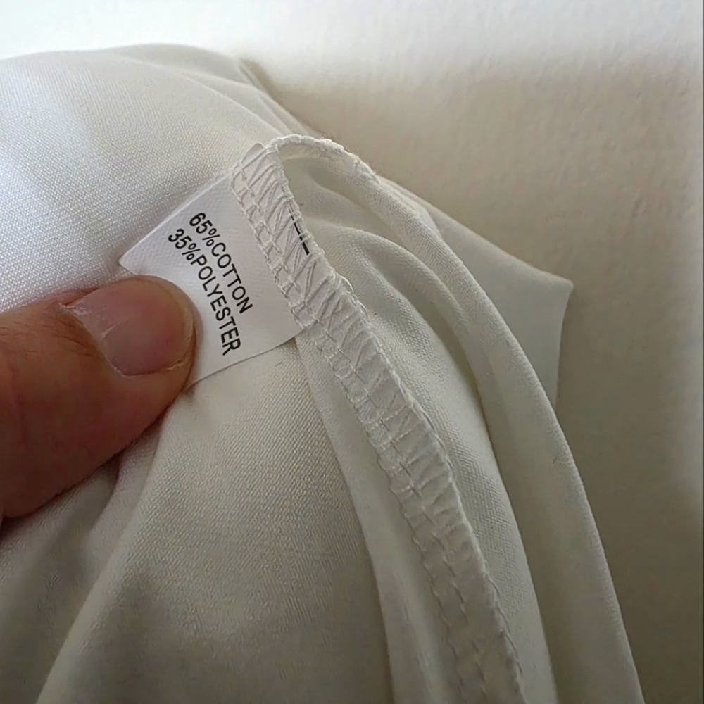 Elegant White Halter Draped Dress With Front Cut Out Sz. L - Picture 7 of 7